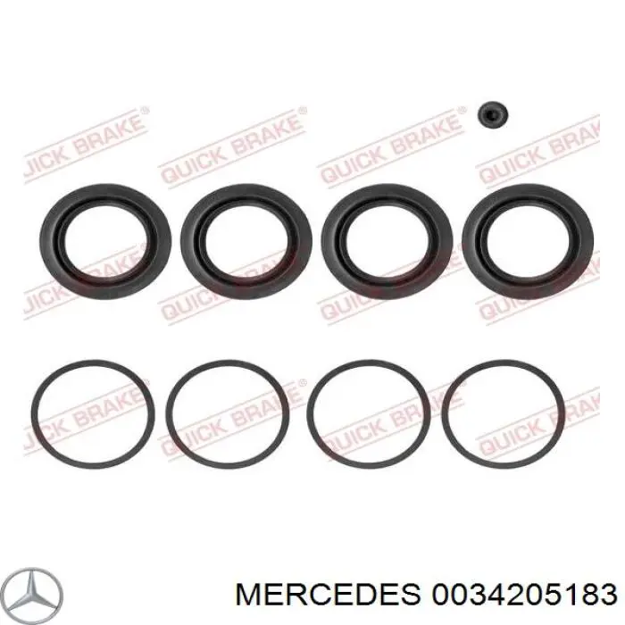 0034205183 Mercedes pinza de freno delantera izquierda