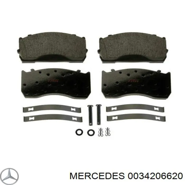 0034206620 Mercedes pastillas de freno delanteras