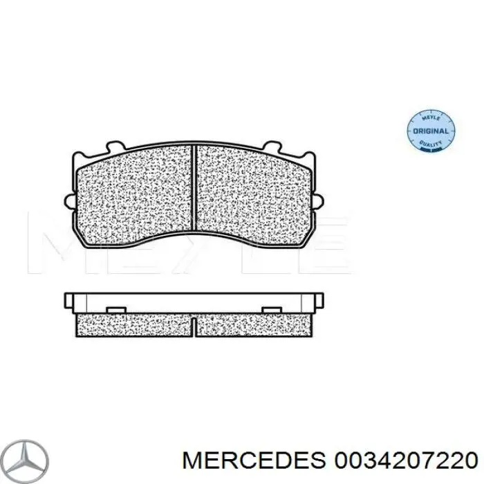 Pastillas de freno 0034207220 Mercedes