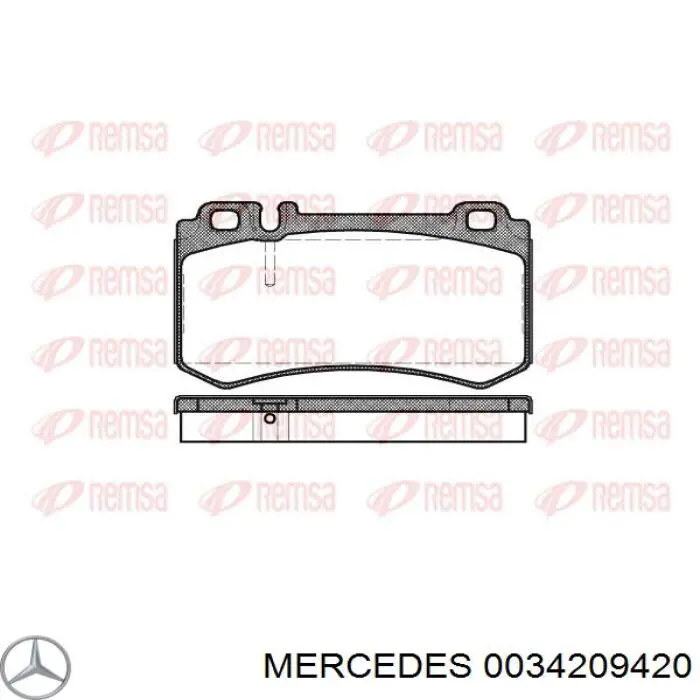 0034209420 Mercedes pastillas de freno traseras