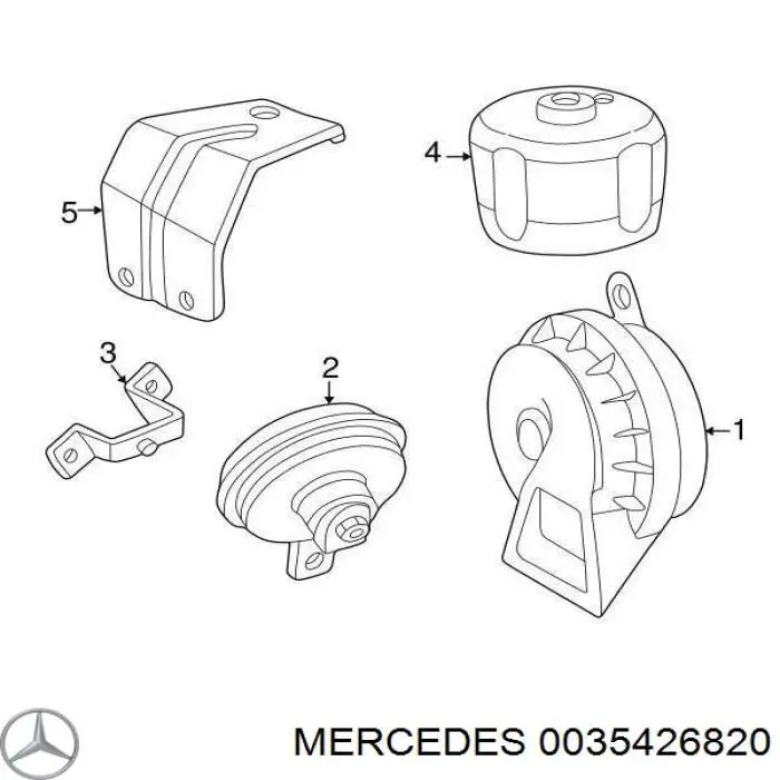 0035426820 Mercedes Claxon