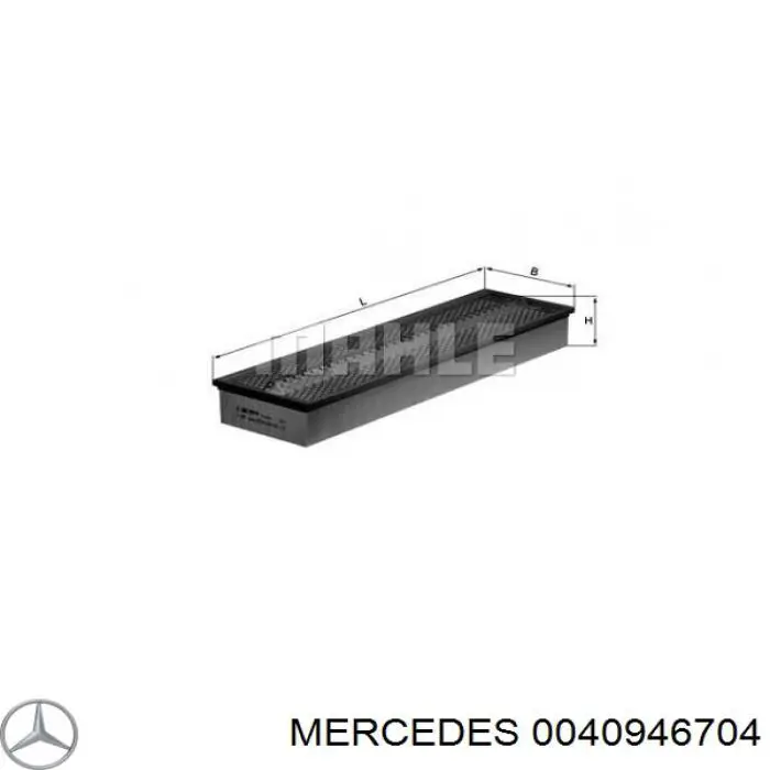 0040946704 Mercedes filtro de aire