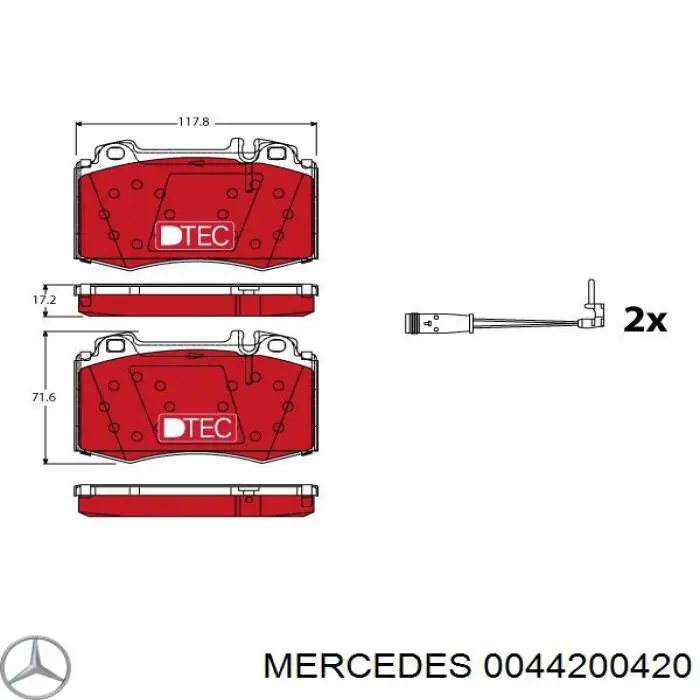 Comprar 0044200420 Mercedes Pastillas delanteras de freno