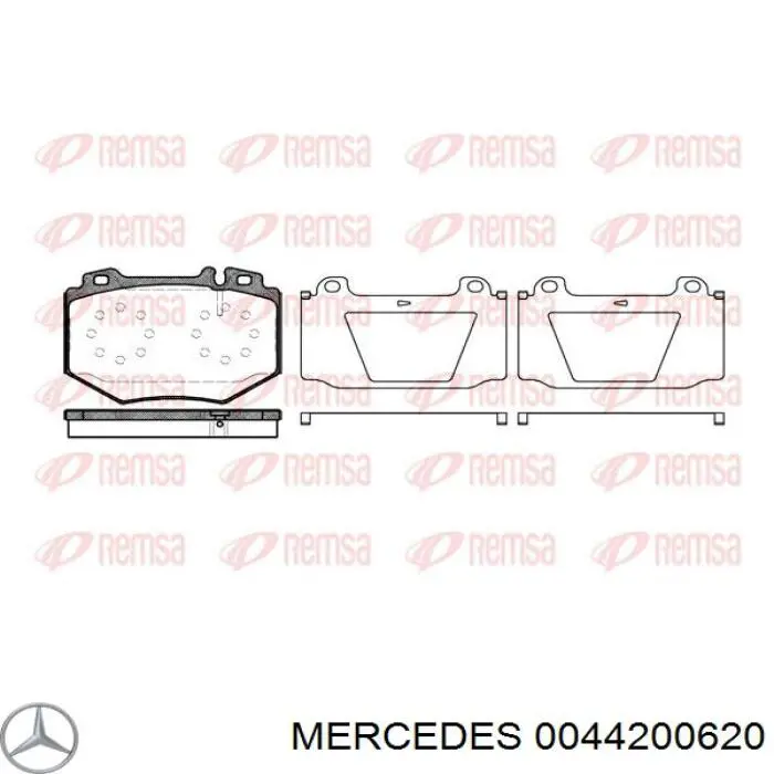 0044200620 Mercedes pastillas de freno delanteras