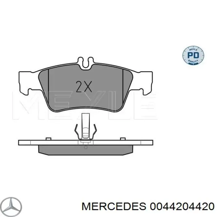 Pastillas de freno traseras 0044204420 Mercedes