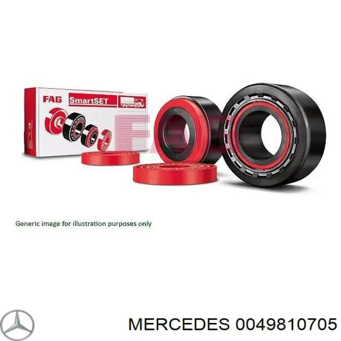 0049810705 Mercedes cojinete de rueda trasero