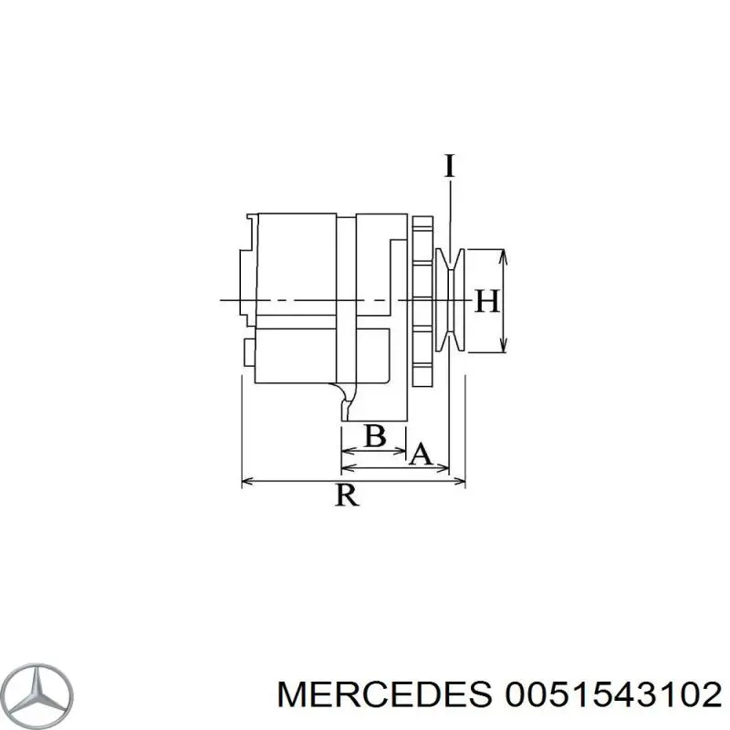 0051543102 Mercedes alternador