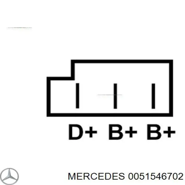 0051546702 Mercedes alternador