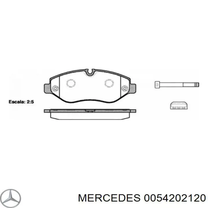 0054202120 Mercedes pastillas de freno delanteras
