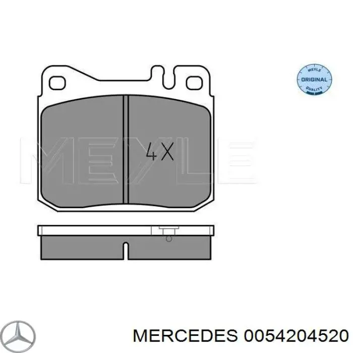 0054204520 Mercedes pastillas de freno delanteras