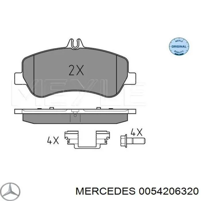 0054206320 Mercedes pastillas de freno delanteras