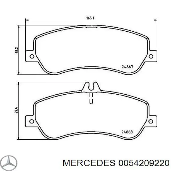 0054209220 Mercedes pastillas de freno delanteras