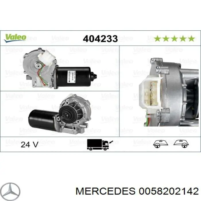 Motor del limpiaparabrisas Mercedes 0058202142 precio, desde 104,33 EUR