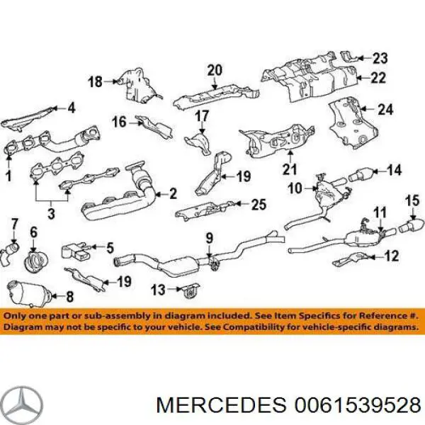 0061539528 Mercedes sensor de presion gases de escape