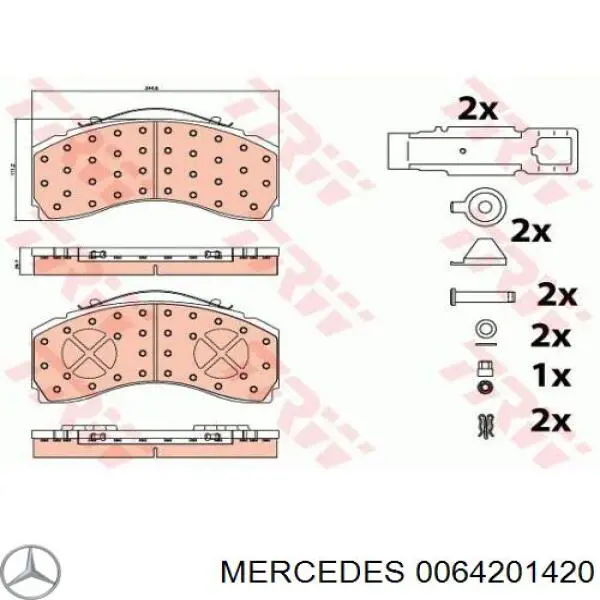 Comprar 0064201420 Mercedes Pastillas delanteras de freno
