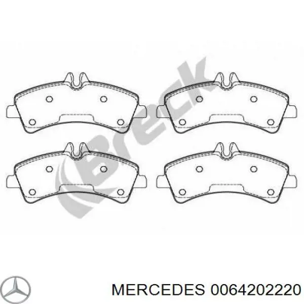 0064202220 Mercedes pastillas de freno traseras