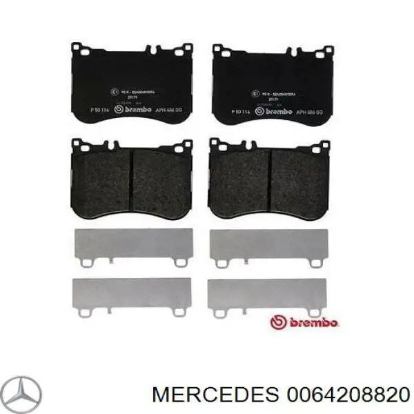 0064208820 Mercedes pastillas de freno delanteras