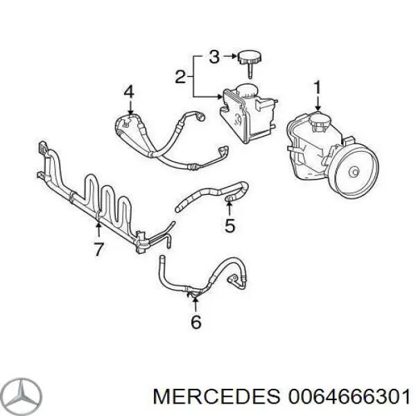 0064666301 Mercedes bomba hidráulica de dirección