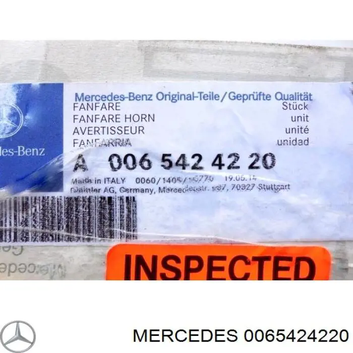 0065424220 Mercedes bocina