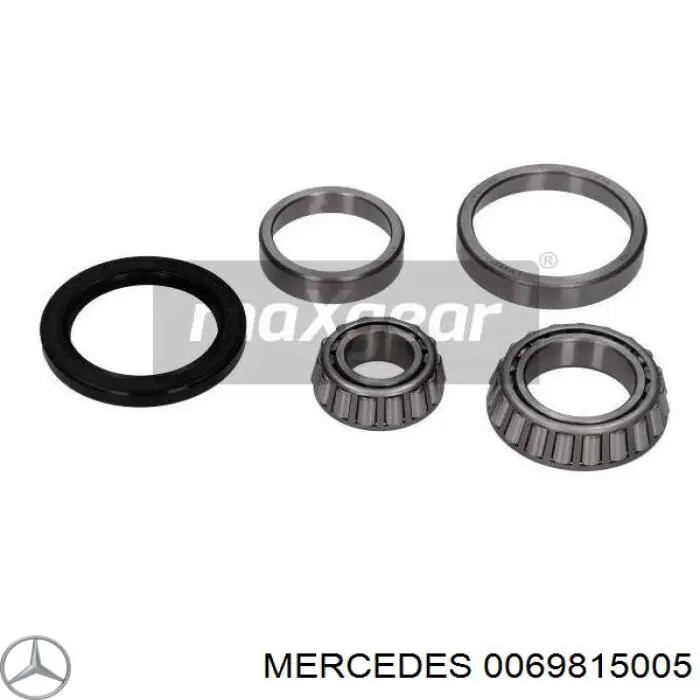 Cojinete exterior del cubo de rueda delantera A0069815005 Mercedes
