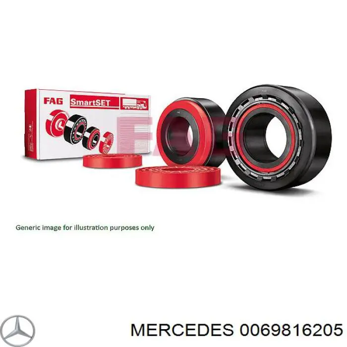 0069816205 Mercedes cojinete externo del cubo de la rueda delantera