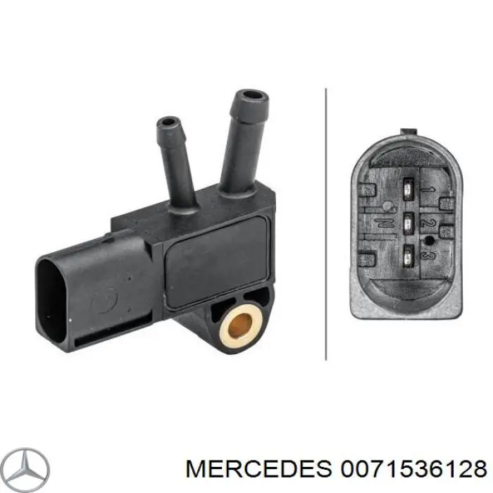Sensor de presion gases de escape 0071536128 Mercedes