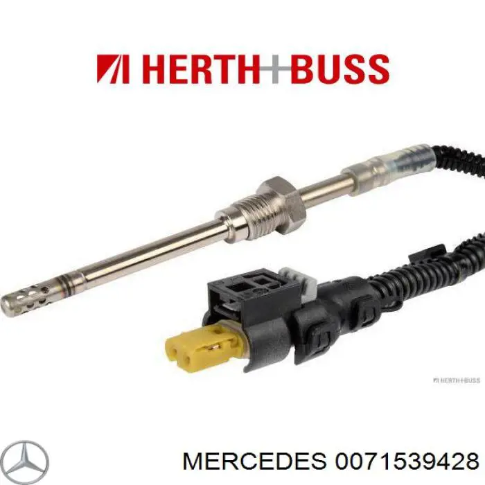 0071539428 Mercedes sensor de temperatura, gas de escape, antes de filtro hollín/partículas