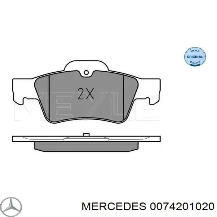 0074201020 Mercedes pastillas de freno traseras