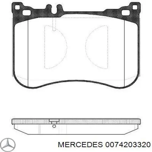 0074203320 Mercedes Pastillas delanteras