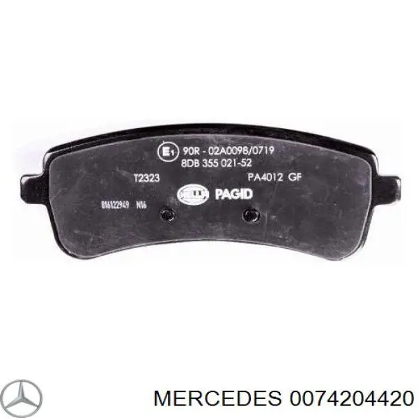 0074204420 Mercedes pastillas de freno traseras