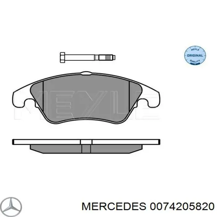 0074205820 Mercedes pastillas de freno delanteras