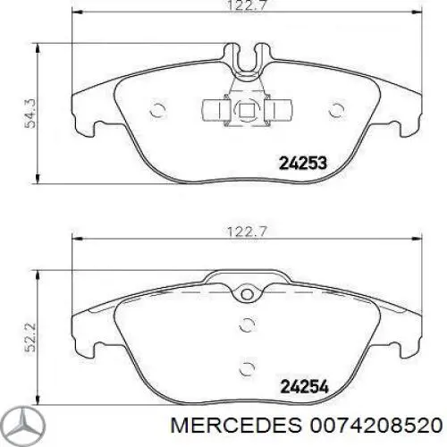 Pastillas traseras de freno Mercedes 0074208520 precio, desde 23,69 EUR
