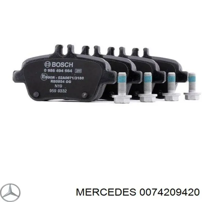 0074209420 Mercedes pastillas de freno traseras