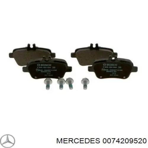 0074209520 Mercedes pastillas de freno traseras