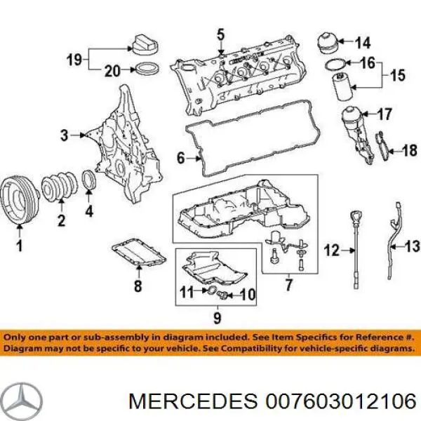 007603012106 Mercedes junta, tapón roscado, colector de aceite