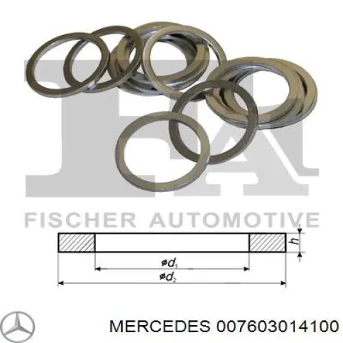 Junta del tapón del cárter de aceite Mercedes 007603014100 precio, desde 0,20 EUR