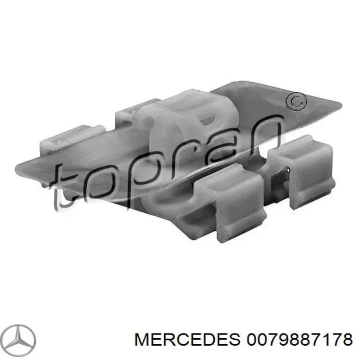 0079887178 Mercedes clips de fijación de moldura de puerta
