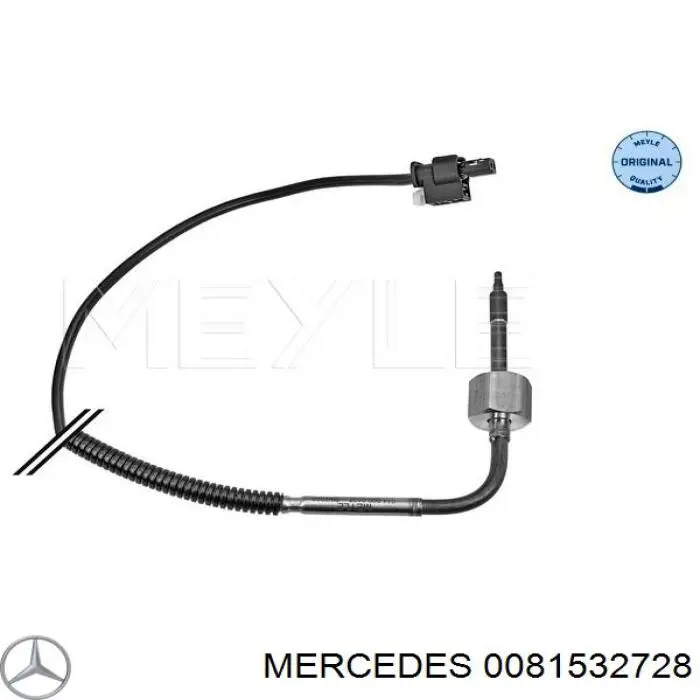 0081532728 Mercedes sensor de temperatura, gas de escape, antes de catalizador