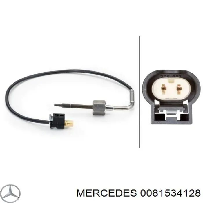 008 153 41 28 Mercedes sensor de temperatura, gas de escape, antes de catalizador