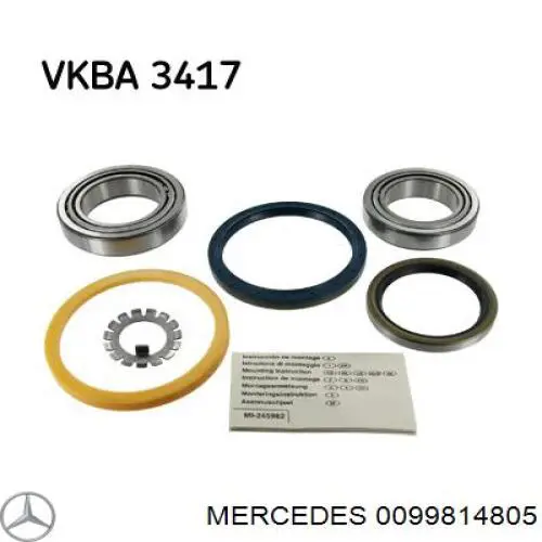 0099814805 Mercedes cojinete de rueda delantero