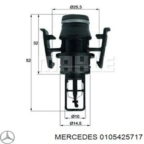0105425717 Mercedes sensor, temperatura del aire de admisión