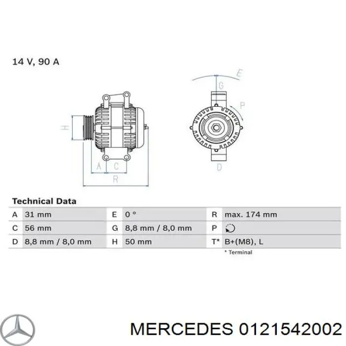 Comprar 0121542002 Mercedes Dynamo