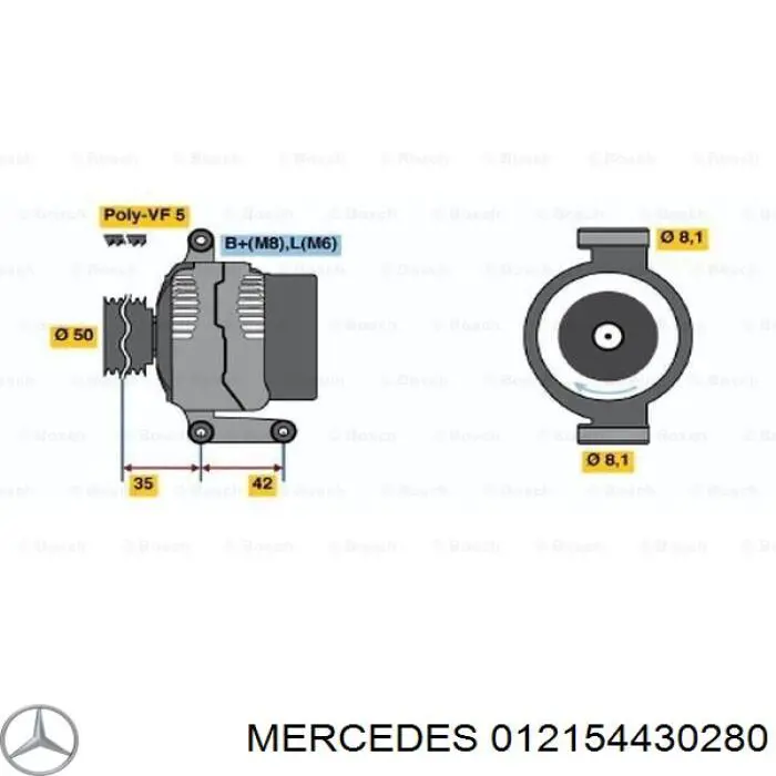 012154430280 Mercedes alternador