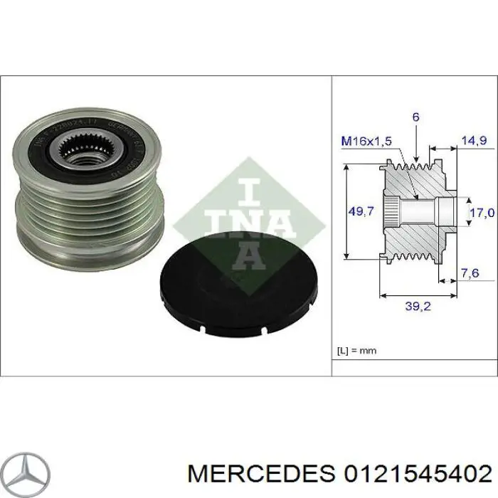 0121545402 Mercedes alternador