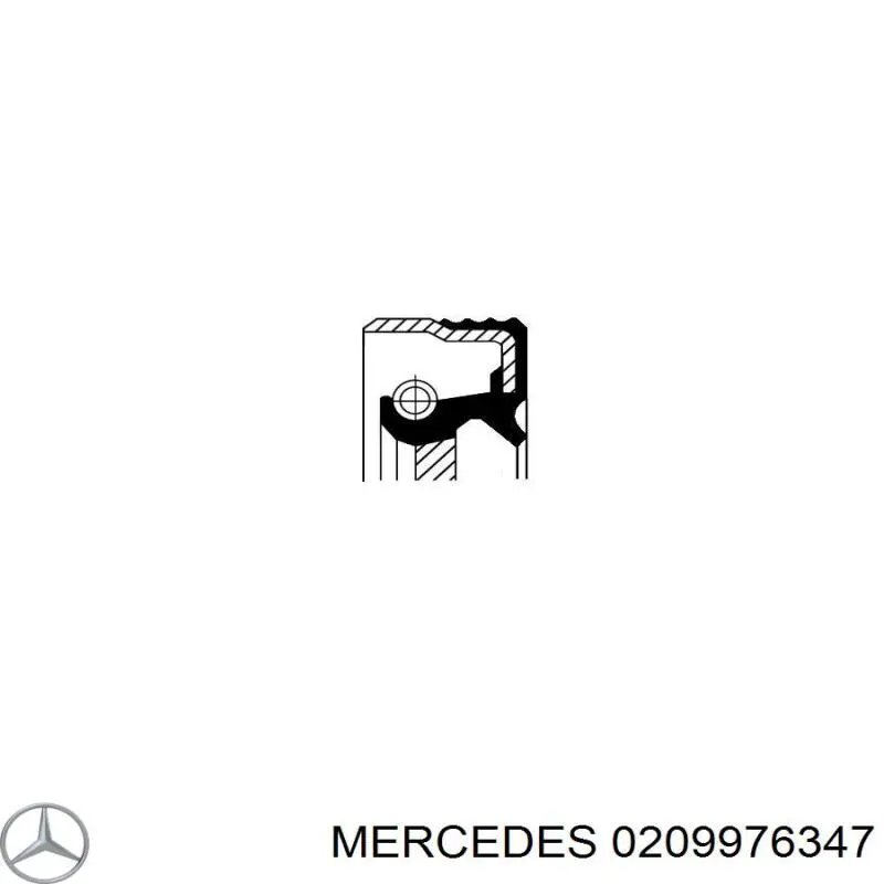 0209976347 Mercedes anillo retén, diferencial trasero