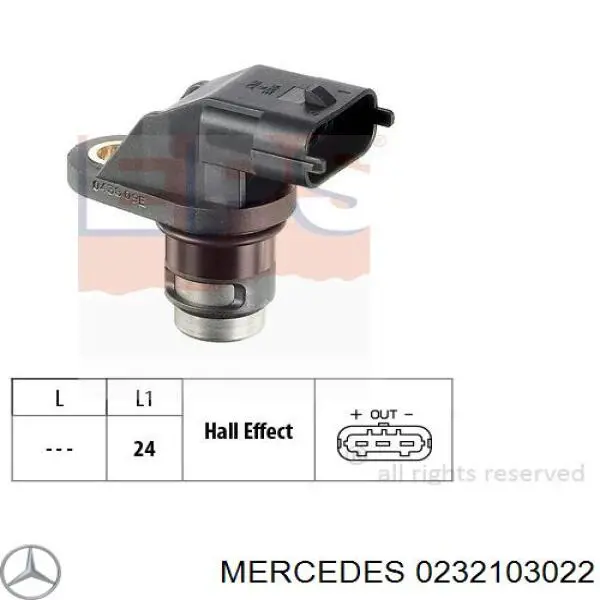 0232103022 Mercedes sensor de posición del árbol de levas