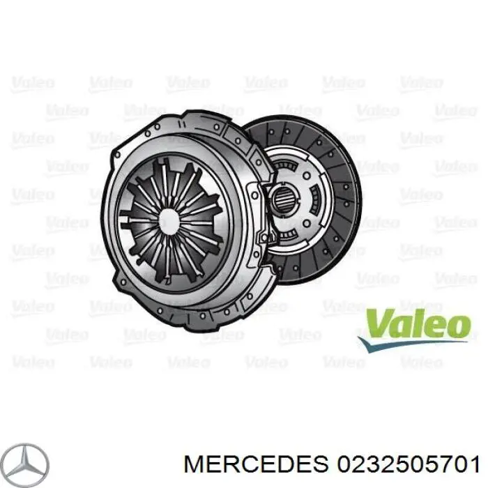 0232505701 Mercedes kit de embrague (3 partes)