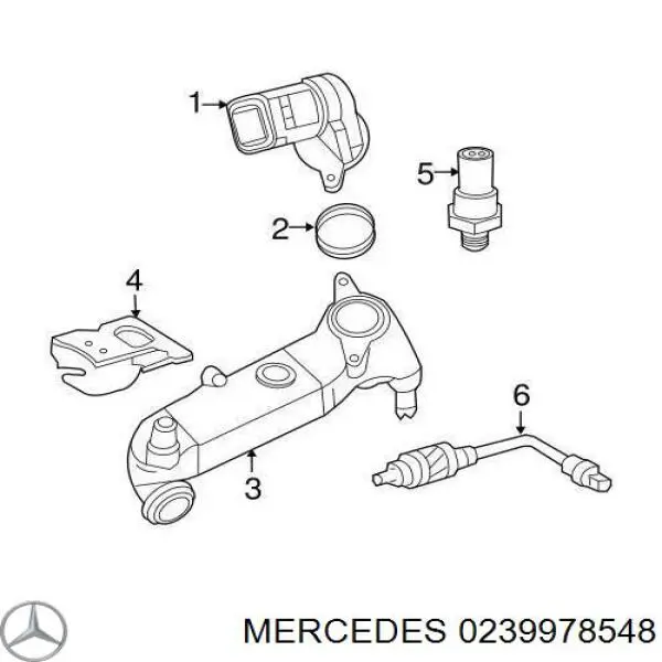 239978548 Mercedes Junta de la manguera de alimentación de aceite al turbocompresor