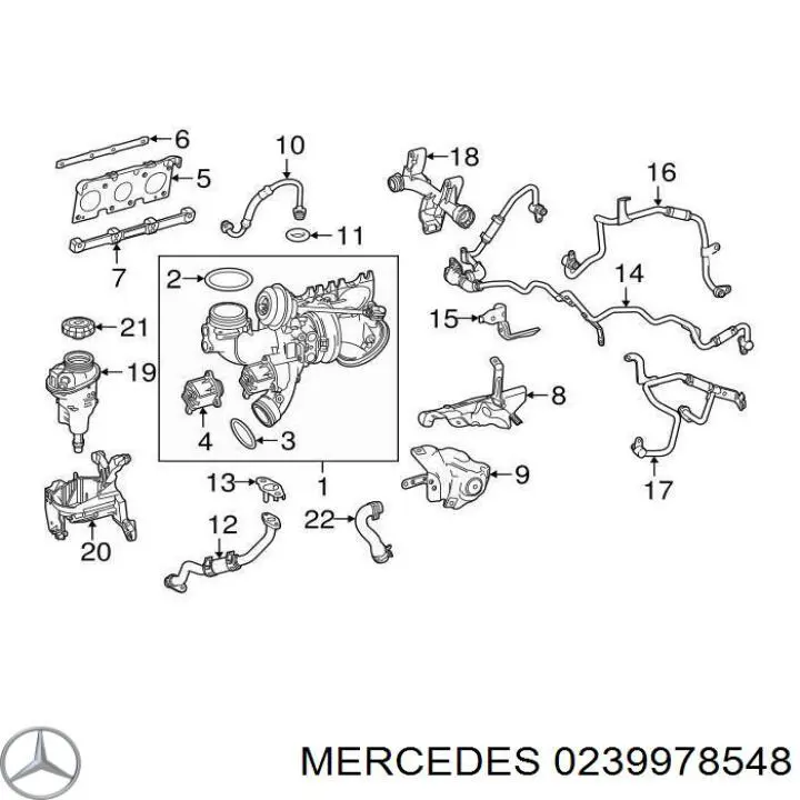 Comprar 239978548 Mercedes Junta de la manguera de alimentación de aceite al turbocompresor