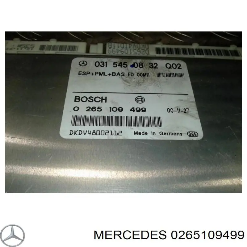 Módulo de control de ESP 0265109499 Mercedes